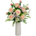 thumbnail image 3 of Northlight Real Touch™ Light Pink Artificial Rose Stems, Set of 6 - 26", 3 of 9