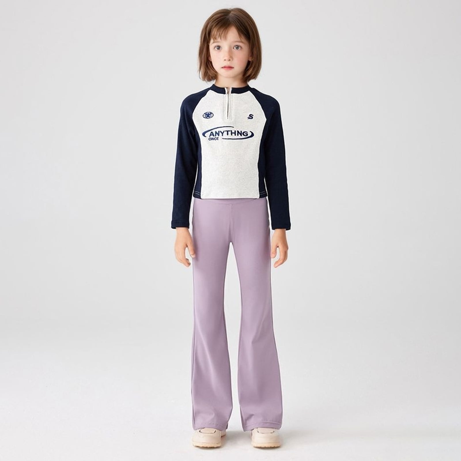 Toimothcn Pantalon Fille Décontracté Couleur Unie Leggings