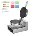 thumbnail image 1 of KFFKFF Electric Waffle Cone Maker, 1230W Commercial Ice Cream Cone Machine, Durable Non-Stick Stainless Steel, Adjustable Temp & Timer, with Handle, Ideal for Cafes, Bakeries, Home Use, 1 of 9