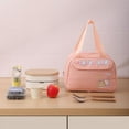thumbnail image 6 of SCNOR Lunch Bag for Women and Men,Insulated Lunch Tote,Stitch Bento Bags,Pink, 6 of 6