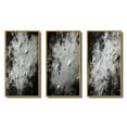 thumbnail image 2 of Designart "Abstract Landscape Fifty Shades of Gray II" Abstract Painting Framed Wall Art Set Of 3 - Black Modern Frame Gallery Set For Office Decor, 2 of 6