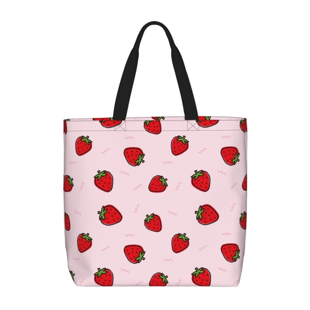 Balery Strawberry Bolsa de Mano para Mujeres con Cremallera, Bolsa de Gimnasio con Compartimentos, Bolsa para Laptop, Bolsa para Trabajo