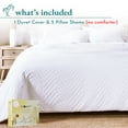 thumbnail image 5 of California Design Den Textured Oversized King Duvet Cover & Sham Set, 3 Piece Set Includes 120" x 98" Duvet & 2 Shams to Fit Oversized King Size Duvet Insert (Geo Matelassé), 5 of 7