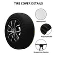 thumbnail image 2 of Susaid Corn On The Leaves Print Tire Covers,Waterproof Anti-UV Snow Sun Rain Tire Covers for RV,Truck, SUV, Trailer, Camper-14 inch, 2 of 6