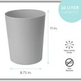 thumbnail image 4 of Bath Bliss 4 Pack 2.6 gal Hammered Textured Bathroom Trash Can in Pewter, 4 of 8