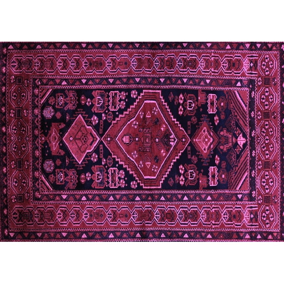 Ahgly Company Indoor Rectangle Persian Purple Traditional Area Rugs, 8' x 10'