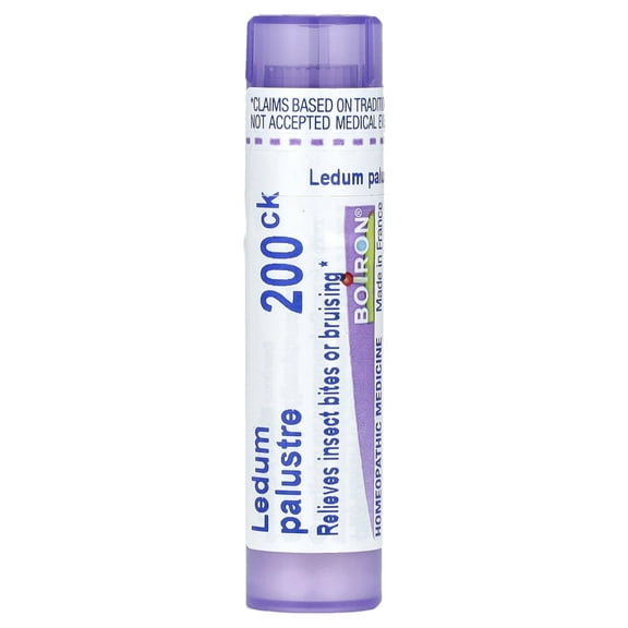 Boiron Ledum Palustre 200CK, Homeopathic Medicine for Insect Bites or Bruising Relief, 80 Pellets