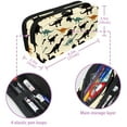 thumbnail image 5 of MUOOUM Pencil Case, Cute Dinosaur Silhouettes Pattern Large Capacity Pencil Pouch Stationery Pen Bag, 5 of 7
