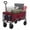 Red, variant on ACCVER Heavy Duty Collapsible Wagon - Folding Wagons Outdoor Camping Wagon Foldable & Portable w/ All-Terrain Wheels, Drink Holders, 330LBS Capacity, Red