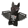 thumbnail image 2 of JeashCHAT Dog Halloween Costumes Dog Bat Outfits Costume with Wings and Hat, Pet Halloween Costume Party Cosplay Dress Up for Small Dogs and Cats, Black, 2 of 7