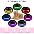 thumbnail image 4 of Collar de luz para perro recargable por USB Collar de perro con luz de seguridad impermeable de 7 colores con ajustable para perros pequeños / medianos / grandes - Rosa - M Kuyhfg Bienvenido a Kuyhfg, 4 of 5