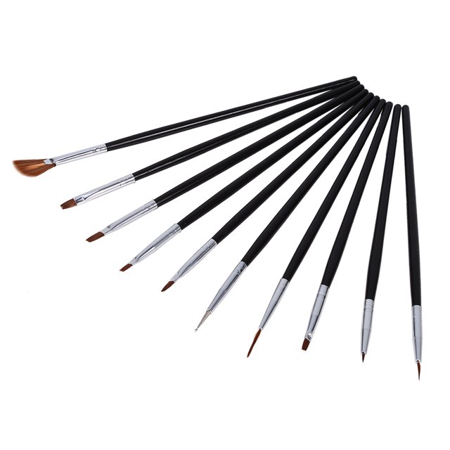 Juego De 10 Uds. De Herramientas De Pincel Para Decoración De Uñas DIY Esmalte De Gel UV Decoración Cosmética ANGGREK Otros