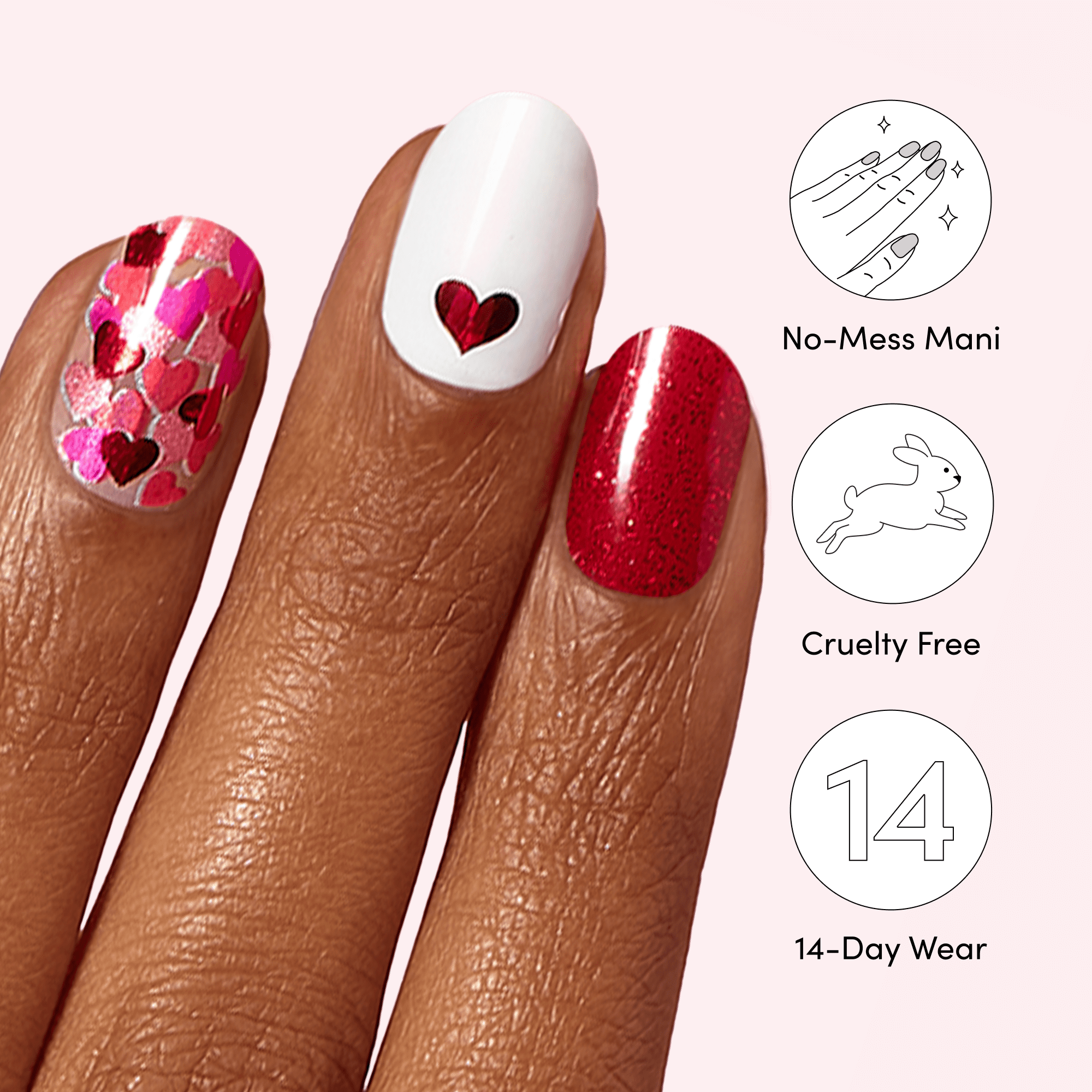 Dashing Diva Gloss Ultra Shine Gel Nail Strips, Girl Crush, 32 count