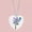 February-Violet, variant on Birth Month Flower Necklace, Twelve Months Love Heart Shaped Glass Pendant,-March-Daffodil
