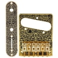 thumbnail image 4 of Puente de Guitarra Eléctrica, Placa de Camilla Tallada, 6 Silletas, Accesorios de Cordal para reparación y Reemplazo con tornillos, 4 of 7