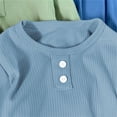 thumbnail image 3 of LIJCC T-Shirt en Coton Côtelé pour Filles, Manches Longues, Col Rond, Ourlet Incurvé, Tunique Unie, Coupe Ajustée, Basique, 3 of 8