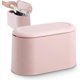 thumbnail image 1 of Pequeño papelera de mesa con tapa de botón para oficina, baño, cocina y dormitorio, almacenamiento de alimentos para mascotas (rosa) Feliz Sencillez, 1 of 4