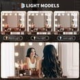 thumbnail image 5 of Eastvita Corner Vanity Desk LED Lighted Mirror/Charging Station/Storage Cabinet with Stool, 5 of 5