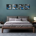 thumbnail image 4 of Blue Wine Rose Canvas Prints Wall Art for Kitchen Dining Room Wall Decor Black and White Pictures for Living Room Artwork Paintings 13.5"x13.5"x4 Panels, 4 of 6