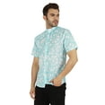 thumbnail image 4 of Inkmeso Mens Printed Designer Mandarin Collar Asian Shirt Casual Relaxed-Fit Button Down Shirts, 4 of 7