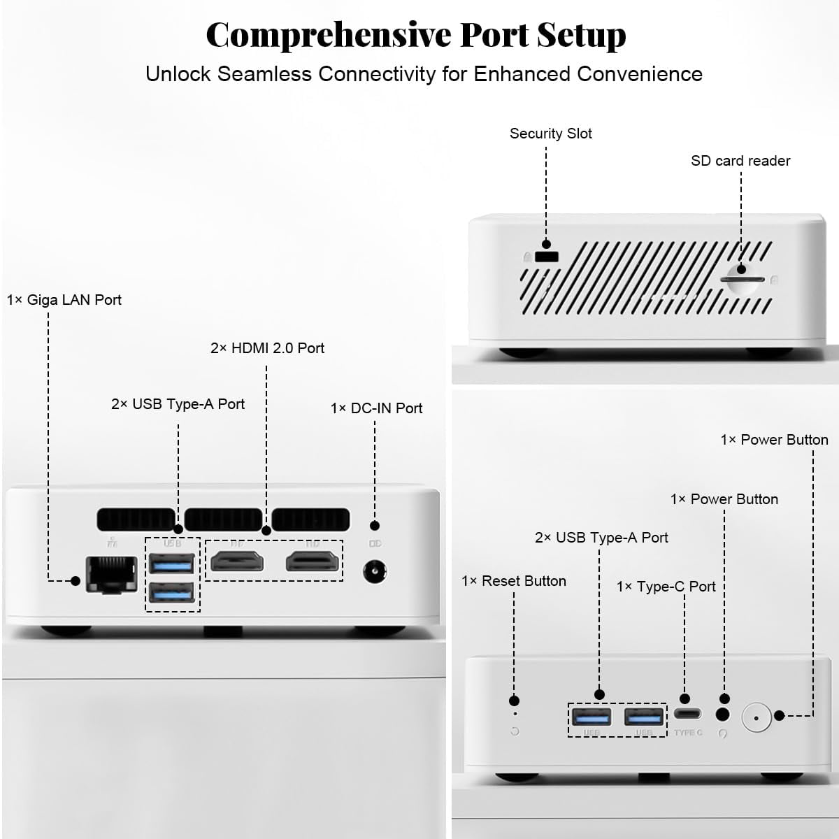 Mini-PC, 16GB RAM 512GB M.2 SSD Intel 12th Gen N100(Beat i3-1115G4