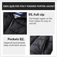 thumbnail image 4 of Hiheart Boys Winter Padded Coats Outwear Puffer Jacket, 4 of 5