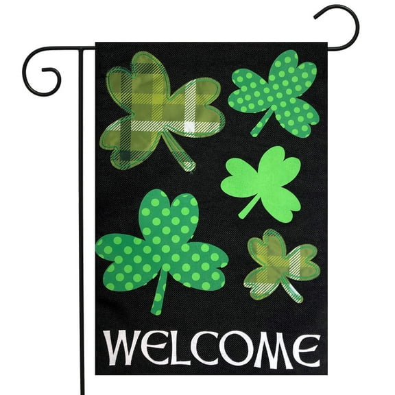 Briarwood Lane Shamrocks St. Patrick's Day Burlap Garden Flag