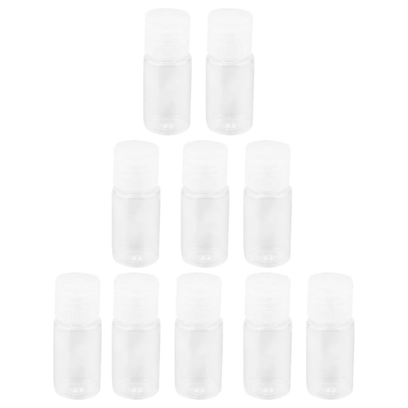 48 Pcs 10ml Flip Top Bottle Shampoo Travel Container Containers for Toiletries Makeup Cosmetic Bottles Plastic