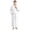 White, variant on Full Length Mens Robe, Soft Cozy Absorbent Big And Tall Microfiber Hooded Bathrobe (White,L/XL)