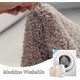 thumbnail image 2 of Alfombra de baño, pequeña alfombra de ducha redondeada de cuarto de círculo, microfibra, súper absorbente, antideslizante, cómoda alfombra de baño para pared de bañera (gris claro), 2 of 5