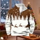 thumbnail image 1 of Ceisia Warm Fleece-Lined Mens Loose Fit Christmas Print Half-Zip Stand Collar Sweatshirt Gifts, 1 of 6