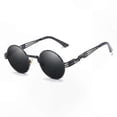 thumbnail image 1 of Stylish Black Metal Round Frame Sunglasses for Everyday Wear, 1 of 2