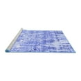 thumbnail image 2 of Ahgly Company Machine Washable Indoor Square Oriental Blue Industrial Area Rugs, 7' Square, 2 of 4