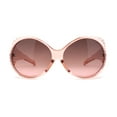thumbnail image 2 of Oversized Round Goggle Style Thick Temple Plastic Dimensional Plastic Sunglasses Trans Pink - Brown Pink, 2 of 4