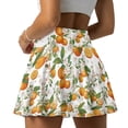 thumbnail image 4 of HELLHERO Built-in Shorts Tennis Skirt for Golf Vacation, Orange Blossom Polyester Spandex 2 Side Pockets Athletic Skort Stretchy, 4 of 9