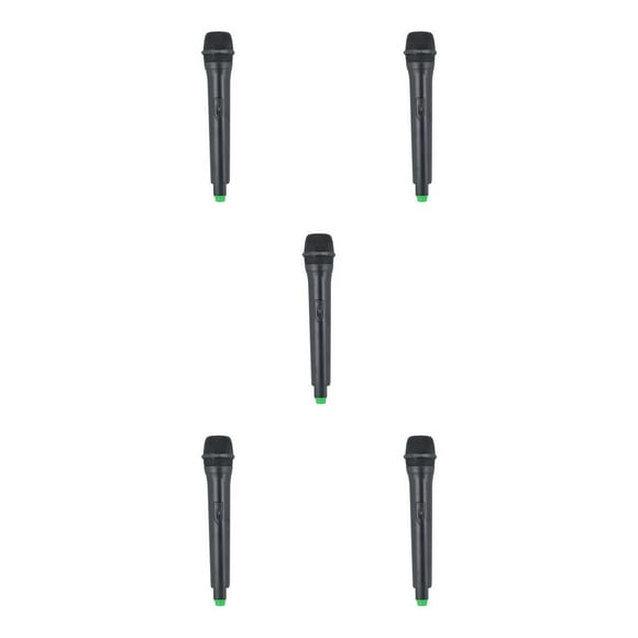 Wisewang Microphone Artificiel pour Enfants, Performance de Diffusion en Direct, Simulation de Micro, Jouet d'Anniversaire, Grand Tube Noir 5Ensemble