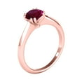 thumbnail image 4 of Aonejewelry 0.90 Carat Created Ruby Engagement Ring In 10k Rose Gold, 4 of 4