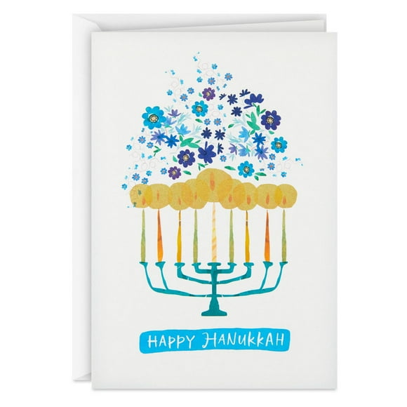 Hallmark UNICEF Hanukkah Boxed Cards, Menorah Candles (12 Cards and 13 Envelopes)