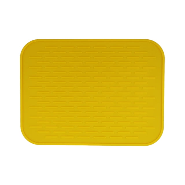 Tyeign Placemat Clearance Silicone Drain Mat Heat Insulation Kitchen Table Mat Yellow, Kitchen Mat Clearance Sale
