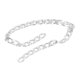 thumbnail image 4 of Cadenas de aluminio de 20 metros de color duradero, eslabones trenzados antioxidantes, cadenas de cable cruzadas para pulseras de bricolaje, collares, tobilleras, plata, 4 of 14