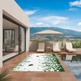 thumbnail image 2 of Green Spring Botanical Outdoor Rug 4x6 Ft, Non Slip Washable Area Rug, Weeping Eucalyptus Butterfly Patio Rugs Carpet Runner, Large Floor Mat for Indoor/Outdoor Deck Porch Camping, 2 of 8