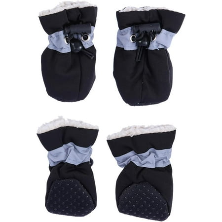Dog Shoes Paw Protectors: Anti-Slip Sole Dog Boots Non-Slip Puppies Shoes for Small Medium Dogs Winter Snow Cold Weather Medium