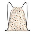 thumbnail image 1 of Saiise Milk Tea Pattern Sports Drawstring Backpack - String Swim Gym Bag with Wet Proof Pocket for Women&Men-Small, 1 of 6