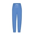 thumbnail image 4 of Bovemsi Casual Pants for Women Sweatpants Drawstring Fashion Solid Color Cropped Beach Trousers with Pockets, 4 of 5