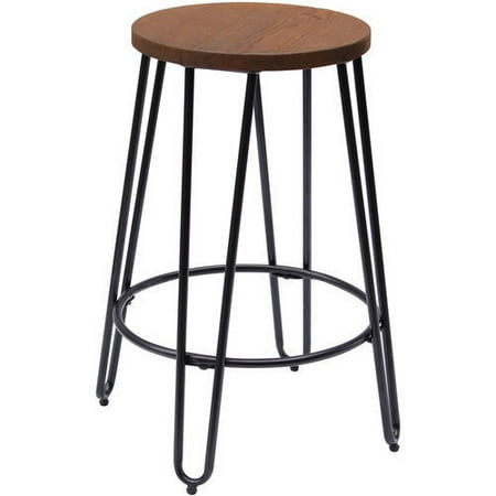 Quinn Round Wood Top Backless Counter Stool Walmart