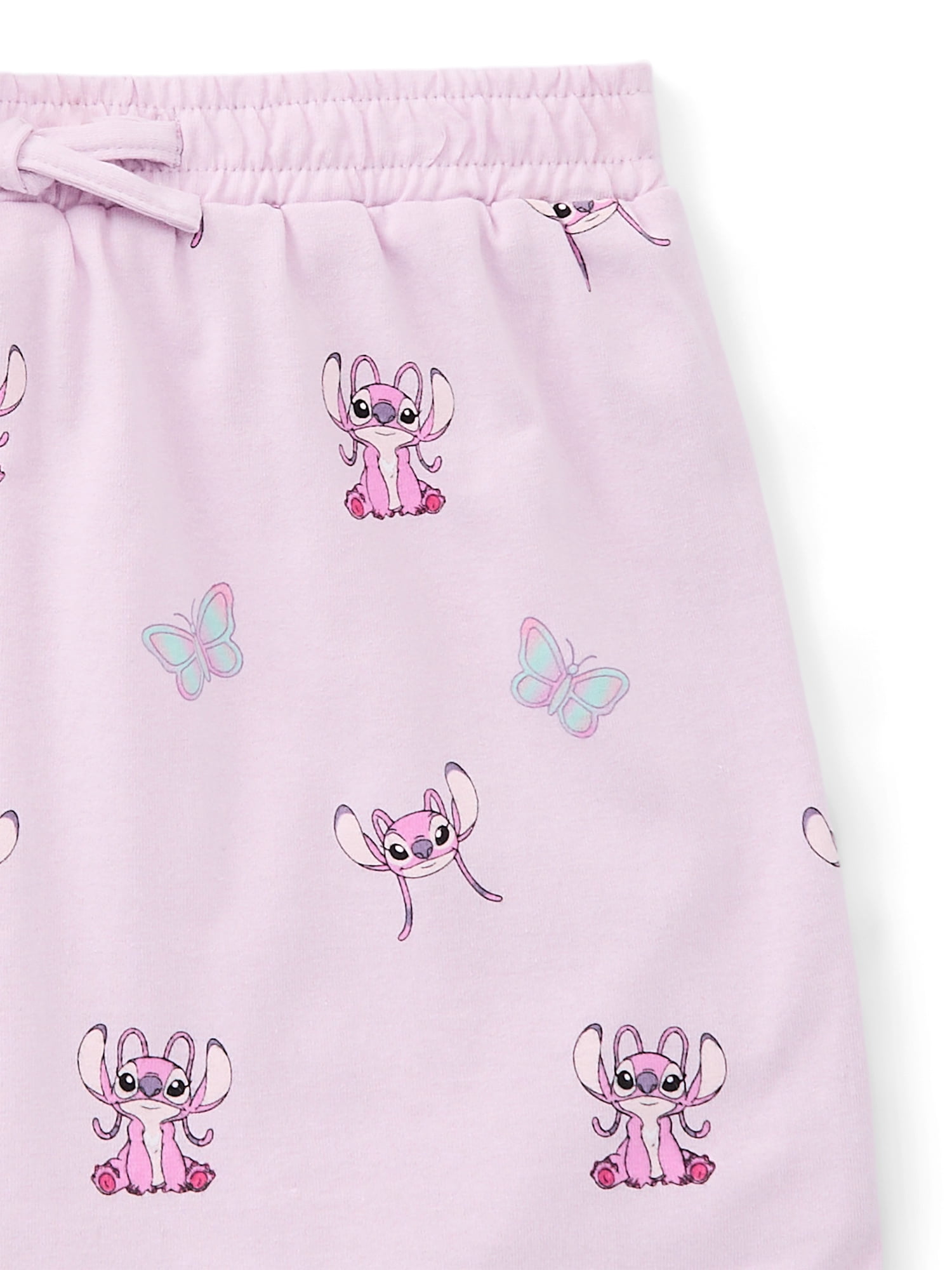 Disney Stitch & Angel Girls Angel Embroidered Graphic Tee and Skort Set, 2-Piece, Sizes 4-16