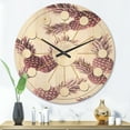 thumbnail image 2 of Designart 'Pineapple Summer Bliss Retro III' Mid-Century Modern Wood Wall Clock, 2 of 5