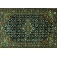 thumbnail image 1 of Ahgly Company Machine Washable Indoor Rectangle Persian Turquoise Blue Traditional Area Rugs, 2' x 5', 1 of 4