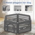 thumbnail image 3 of Six Panel Dog Playpen With Door For Medium To Large Dogs, Indoor Dog Playpen, 67x 67x 24 Inch Folding Portable Outdoor Pet Playpen, 3 of 6