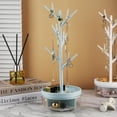 thumbnail image 2 of XINQIHANG Branch Jewelry Rack With Rotatable Base and Storage Box Tree Tower Rack Hanging Organizer for Ring Earrings Necklace Bracelet,Suitable for living rooms, bathrooms,offices,etc., 2 of 7